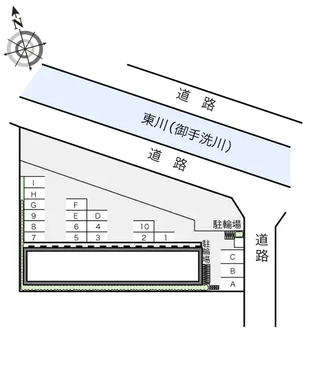 ★手数料０円★西宮市中屋町　月極駐車場（LP）